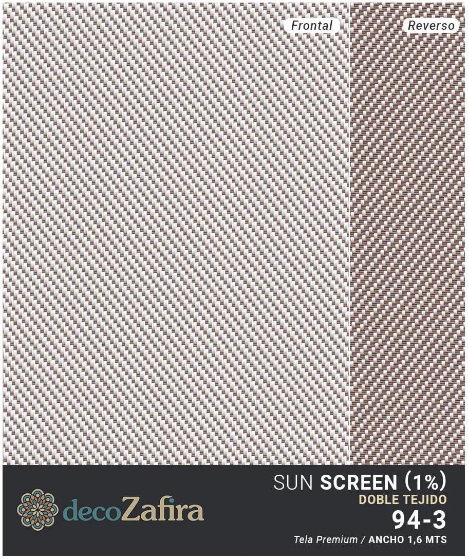 roller screen premium doble tejido decozafira