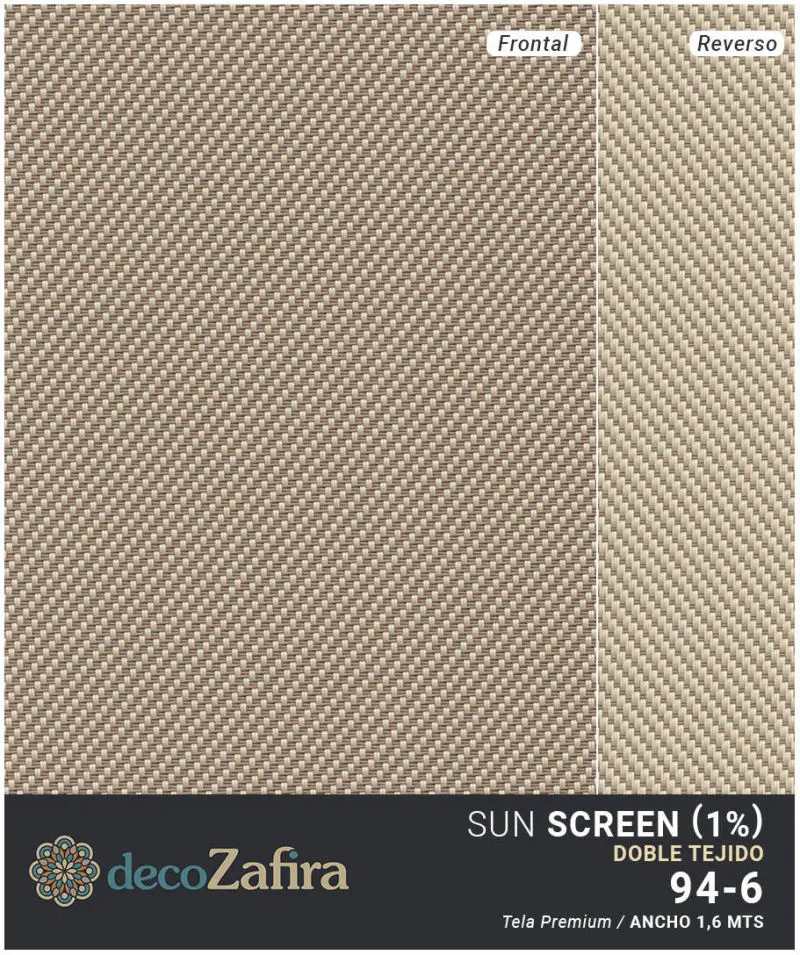roller screen premium doble tejido decozafira