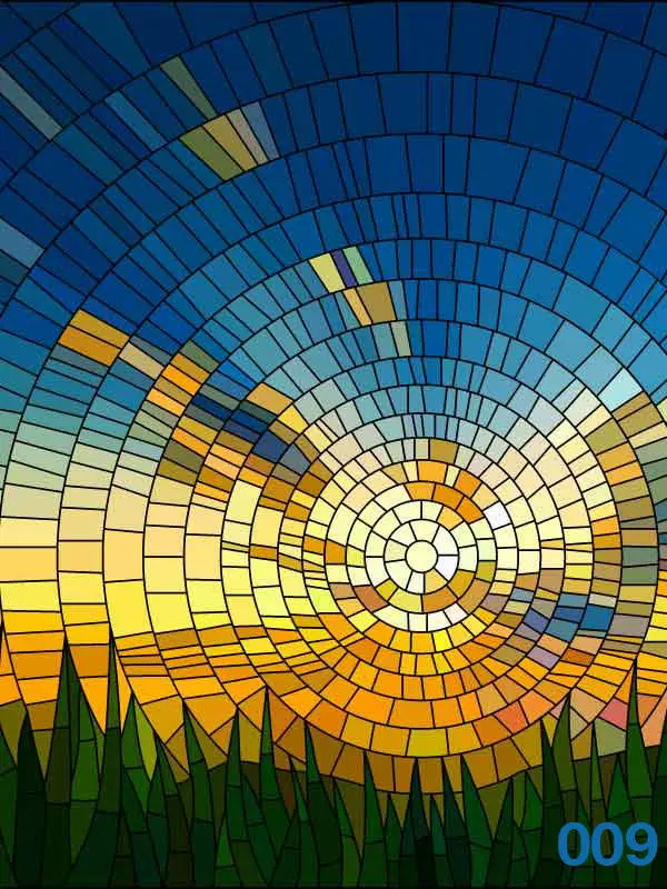 Diseño vitral Decozafira empavonado vitrales